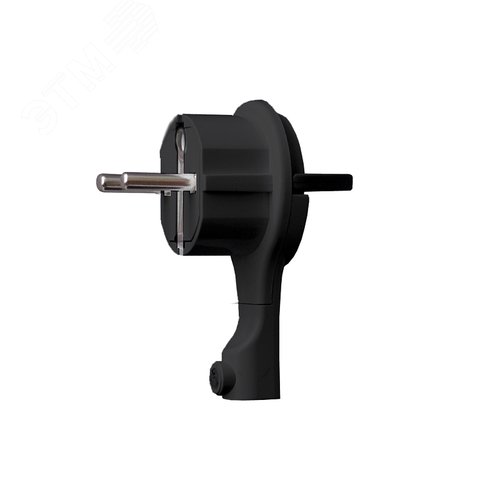 Вилка-невидимка с заземлением черная 16 А 250 В 4