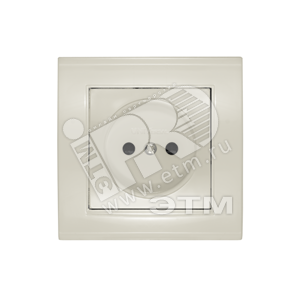 Розетка Бриллиант без заземления с защитной шторкой слоновая кость
