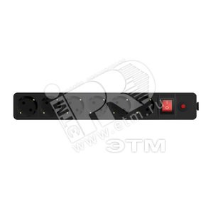 Фильтр сетевой с заземлением ПВС 3-0.75 черный 1.8м