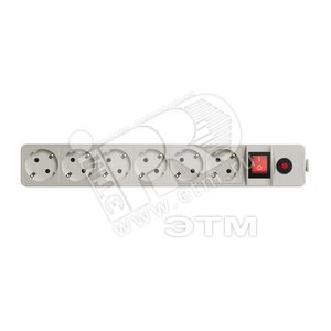 Фильтр сетевой с заземлением ПВС 3-0.75 серый 1.8м