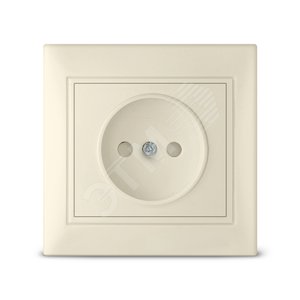 Розетка Севиль без заземления с защитными шторками слоновая кость (ivory) - Универсал