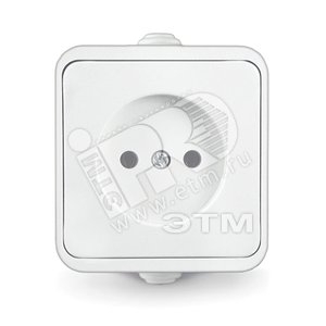 Розетка Клио без заземления IP44 белая - Универсал