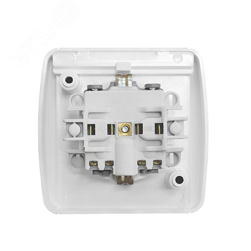 Розетка с заземлением с крышкой наружная Клио 16А IP44 белая - фото 3