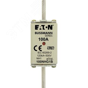 100NHG1B  Предохранитель NH 100A 500V gG  1, двойная индикация - EATON