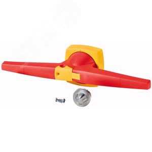 K5DR/P            Рукоять D-типа, монтаж на дверь, под ось 14х14, красно-желтая - EATON
