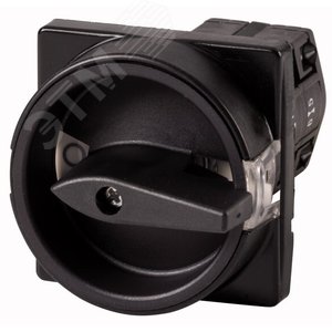 TM-2-8292/E/SVB-SW,  Главный выключатель, 3P Iu = 10А, черная ручка, 0-1, 90, 30x30mm , переднее кре - EATON