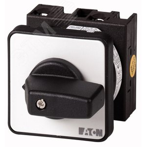 T0-2-8900/E,  Кулачковый переключатель, 3P + N, Ie = 12A, Пол. 0-1, 90 °, 48х48 мм