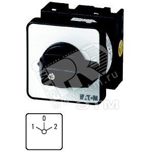 Выключатель 2П 12A 1-0-2 45град. 48х48мм переднее крепление, T0-2-8211/E