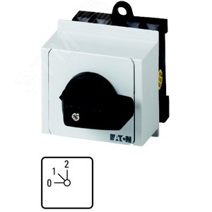 Ступенчатый переключатель, 3P, Ie = 12A , Пол. 0-2 , 45 °,  45x45mm , модульное исполнение,  T0-3-8280/IVS - EATON