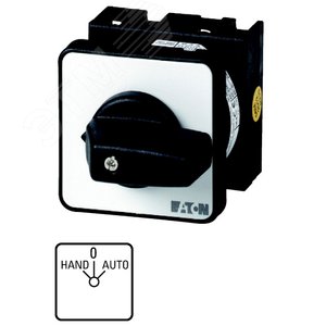 T0-2-15432/EZ,  Переключатель режимов, 2р , Ie = 12A , FS HAND- 0 -AUTO , 45 °,  48х48 мм , переднее