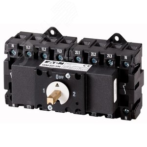 Выключатель-разъединитель перекидной I-0-II, 2x4P, 63A ,  QM63/3N - EATON