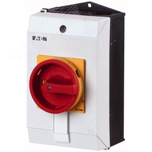T0-2-1/I1/SVB  Главный выключатель, + корпус 3P, Ie = 12A, красная ручка, 0-1, 90 ° - EATON