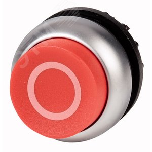 Головка кнопки выступающая без фиксации, цвет красный,  M22-DH-R-X0 - EATON