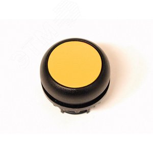 M22S-DR-Y  Головка кнопки с фиксацией, цвет желтый, черное лицевое кольцо