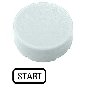 Кнопочный шильдик, выступающий белый START,  M22-XDH-W-GB1 - EATON
