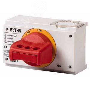 NZM1-XDVR  Поворотная ручка, красно-желтая, с замком, размер 1 - EATON