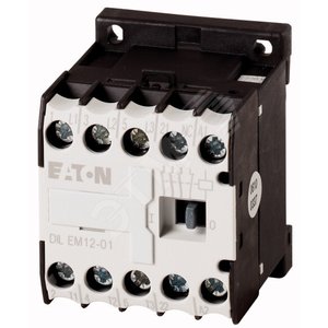 DILEM12-01(230V50Hz)  Миниконтактор 12А, управляющее напряжение 230В (AC), 1НЗ доп. контакт, категор - EATON