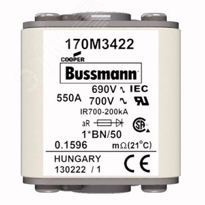 Быстрый предохранитель 550A 690V 1*BN/50 AR UC - EATON