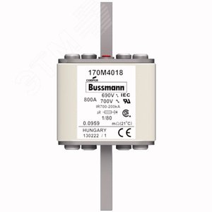 170M4018  Быстрый предохранитель 800A 690V 1/80 AR UC - EATON