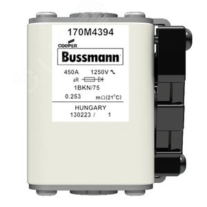 Быстрый предохранитель 450A 1250V 1BKN/75 AR CU - EATON