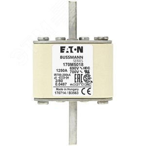 170M5018  Быстрый предохранитель 1250A 600V 2/80 AR UC - EATON