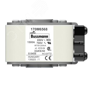 170M6569  Быстрый предохранитель 1600A 690V 3GKN/65 AR UC - EATON