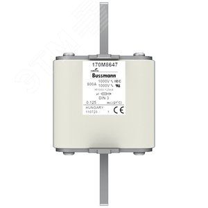 170M8647  Быстрый предохранитель 800A 1000V DIN 3 AR UR - EATON