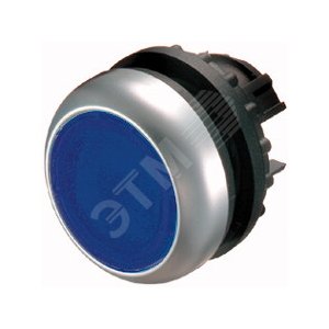 M22-DL-B  Головка кнопки с подсветкой, без фиксации ,цвет синий - EATON