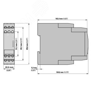 Реле контроля фаз, многофункциональный, 300 - 500 В перем. тока, 50/60 Гц EMR6-AW500-D-1