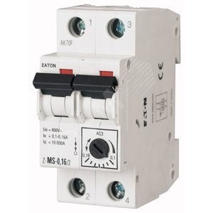 Z-MS-0,40/2  Модульный автомат защиты двигателя 0,4 А, 2 полюса - EATON
