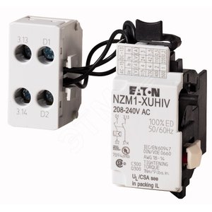 NZM1-XUHIV380-440AC  Расцепитель минимального напряжения , 380- 440В AC , + 2НО доп. контакта - EATON