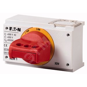 NZM2-XDVR  Поворотная ручка, красно-желтая, с замком, размер 2 - EATON