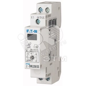 Z-SWL230/SS  переключатель, 2НО, светодиод 230В - EATON