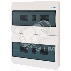 BC-O-2/36-ECO  Щит компактный навесного исполнения, 2 ряда, 36 модулей, прозрачная дверь, пластик - EATON
