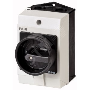 T0-2-15679/I1/SVB-SW,  Главный выключатель, + корпус 3p +1S, Iе = 12А, черная ручка, 0-1, 90 °