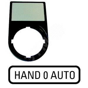 Шильдик (HAND-0-AUTO) с держателем 30х50, цвет черный,  M22S-ST-D12 - EATON