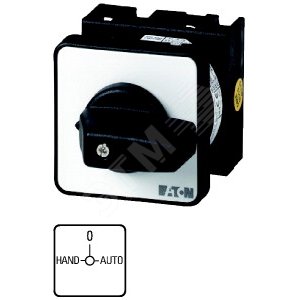 Выключатель, 4p , Ie = 12A , Пол. HAND- 0 -AUTO , 90 °, переднее крепление,  T0-4-8171/E - EATON