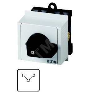 Ступенчатый переключатель, 1P , Ie = 12A , Пол. 1-2 , 90 °,  45x45mm , модульное исполнение,  T0-1-8220/IVS