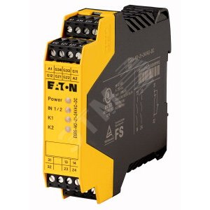 Реле безопасности двухканальное, 24 V DC, 24 V AC, 50/60 Hz,  ESR5-NO-21-24VAC-DC - EATON