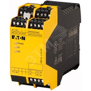 Реле безопасности двухканальное, 24 V AC/DC, 230 V AC/DC, 50/60 Hz,  ESR5-NO-31-24V-230VAC-DC - EATON