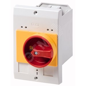 Изолированный корпус, поворотная рукоятка красный желтый , IP55,  E-PKZ0-GR - EATON