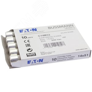 Предохранитель цилиндрический, AM 14,3X51 32A/боек - EATON