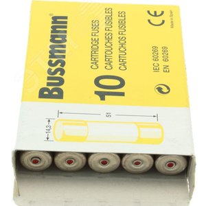 Предохранитель цилиндрический, AM 14,3X51 50A/индикация (C14M50I) - EATON