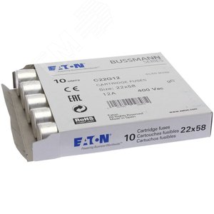 Предохранитель цилиндрический, GG 22,2X58 12A/индикация - EATON