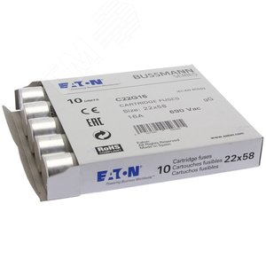 C22G16  Предохранитель цилиндрический, 22 x 58 16A GG 690V AC - EATON