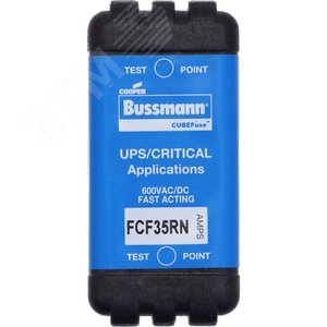 Предохранитель CUBE, FAST ACTING, 600 В АС/DC,  35A, без индикации - EATON