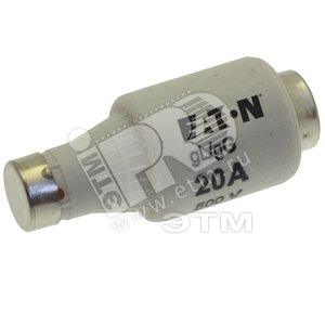 20D27  Предохранитель-D2 20A T GL/GG 500VAC - EATON