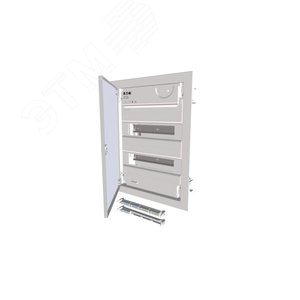KLV-24UPP-SF  Щит компактный, встраиваемое исполнение, 2 ряда, 24 модуля, белая пластиковая дверь - EATON