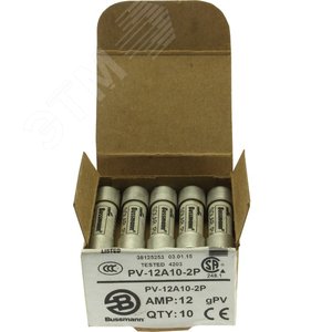 12А 1000В DC для фотоэлектрики PCB-2 10 X 38MM - EATON