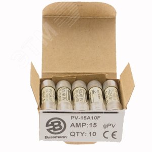 15А 1000В DC для фотоэлектрики, цилиндрический, 10 X 38MM - EATON
